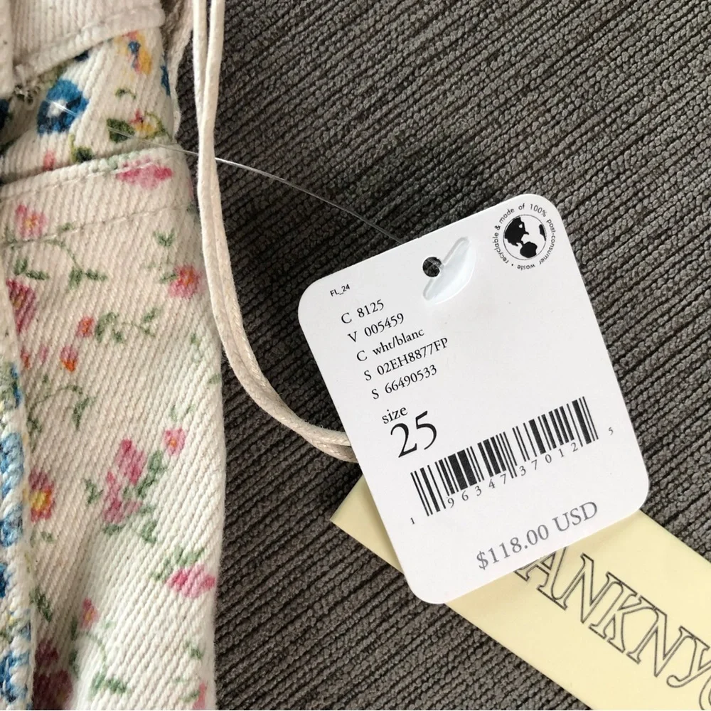 Free People Floral Print Overalls in Cream and Pink - Picture 9 of 10